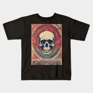 skeleton on old book - halloween design Kids T-Shirt